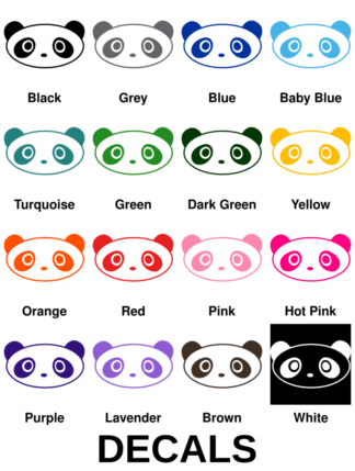 Oval Face Panda Decals
